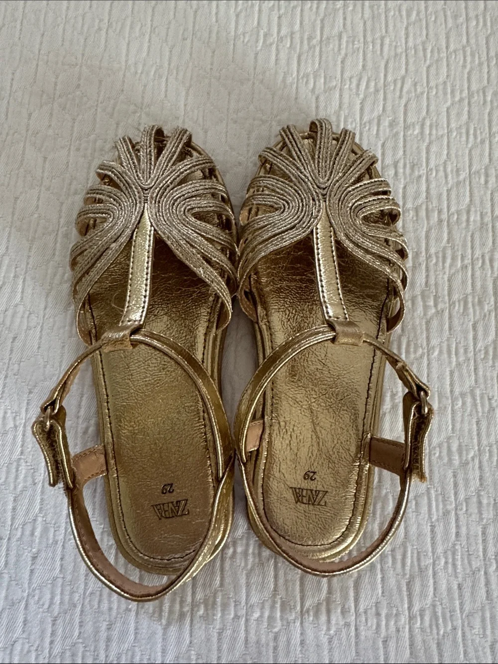 Zara Kids Metallic Sandals